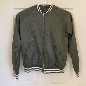 Green bomber jacket